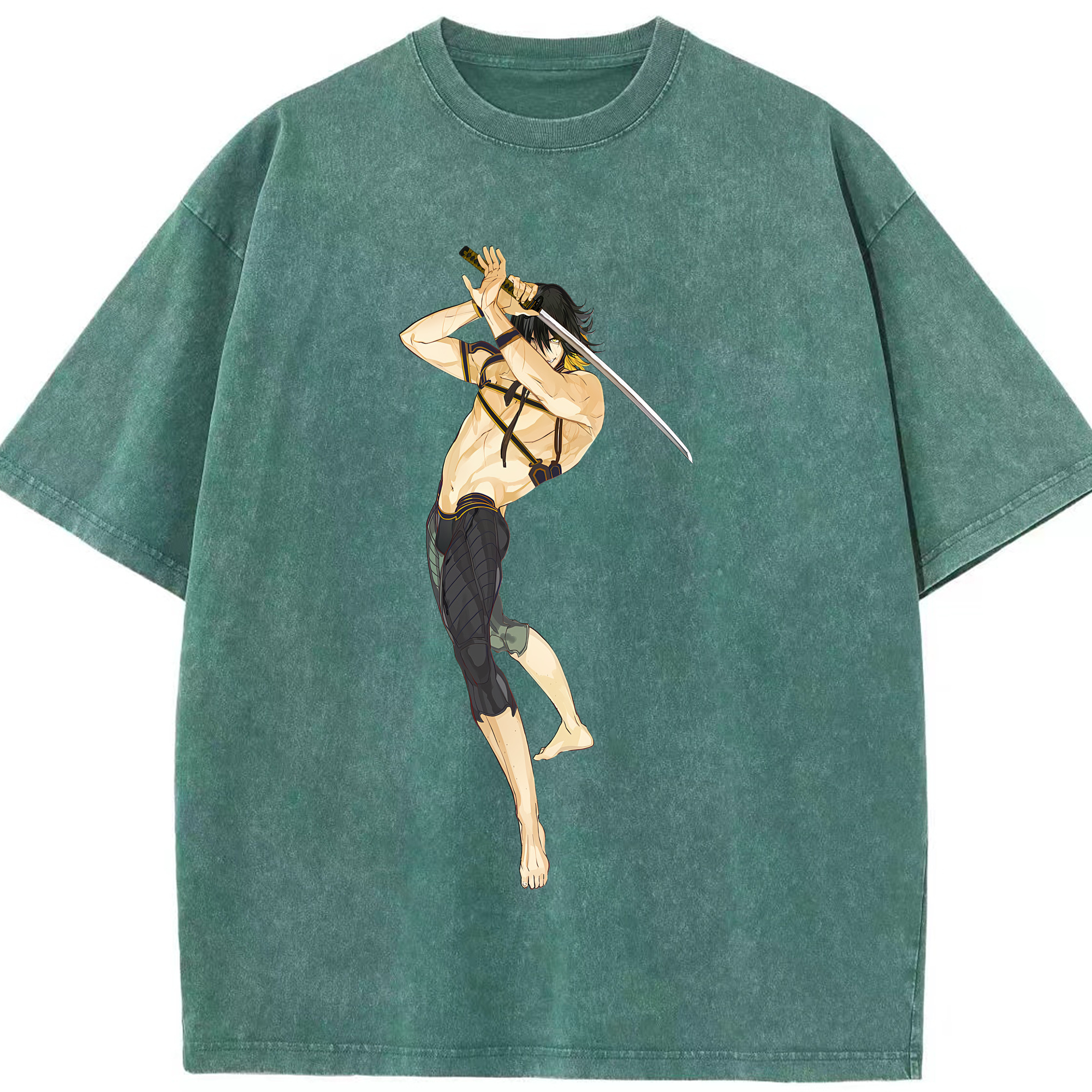 （画像用） 刀剣乱舞 Touken Ranbu 綿100% ヴィンテージ風 半袖Tシャツ（フロントプリント）